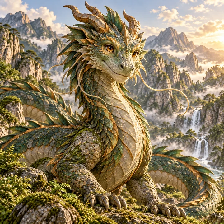 Dilong dragon portrait