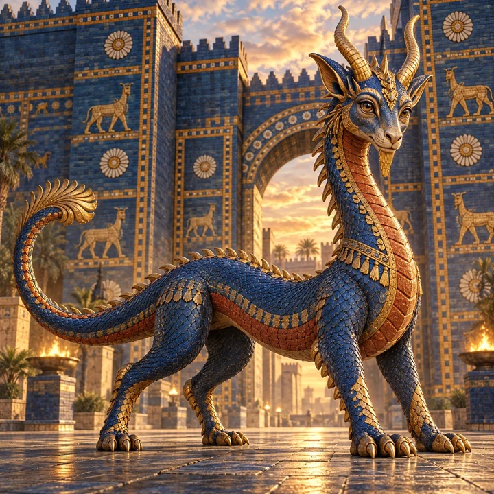 Mušḫuššu dragon portrait